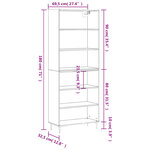 vidaXL Buffet blanc 69 5x32 5x180 cm bois d'ingénierie