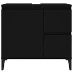 vidaXL Armoire de salle de bain noir 65x33x60 cm bois d'ingénierie