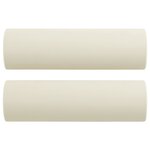 vidaXL Canapé 3 places avec oreillers décoratifs crème 180 cm velours