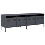 vidaXL Meuble TV anthracite 135x39x43 5 cm acier laminé à froid