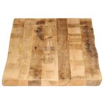 vidaXL Dessus de table bord vivant 140x60x2 5 cm bois de manguier brut