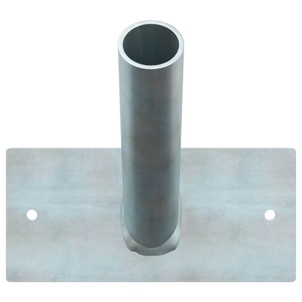vidaXL Support de mât de drapeau Argent 13 x 6 cm Acier