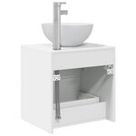 vidaXL Meuble lavabo mural Blanc 49 5 x 35 x 63 cm Bois d'ingénierie
