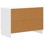 vidaXL Cabinet de chevet Blanc brillant 62 x 34 5 x 44 5 cm