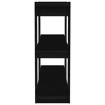 vidaXL Bibliothèque/Séparateur de pièce Noir 100x30x123 5 cm
