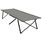vidaXL Lit de soleil pliant avec sac de transport en tissu Oxford 600D gris