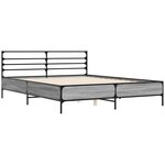 vidaXL Cadre de lit sans matelas sonoma gris 160x200 cm