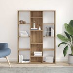 vidaXL Séparateur de pièce/Bibliothèque chêne artisanal 100x24x140 cm