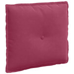 vidaXL Coussin de Dos Bordeaux 50 x 45 cm Tissu en velours côtelé