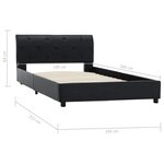 vidaXL Cadre de lit Noir Similicuir 100 x 200 cm