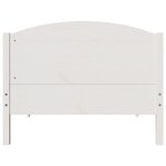 vidaXL Cadre de lit sans matelas blanc 100x200 cm bois de pin massif