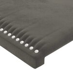 vidaXL Tête de lit à LED Gris foncé 144x5x118/128 cm Velours