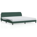 vidaXL Cadre de lit sans matelas vert foncé 200x200 cm velours