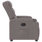 vidaXL Fauteuil inclinable électrique Taupe Tissu