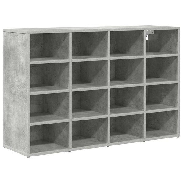 vidaXL Cabinet à chaussures avec étagère Gris béton 103 x 30 x 67 cm