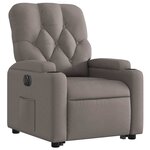 vidaXL Fauteuil inclinable électrique taupe tissu