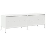 vidaXL Meuble TV blanc 135x39x43 5 cm acier laminé à froid