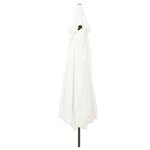 vidaXL Parasol de jardin Blanc et Noir 395 x 395 x 245 cm
