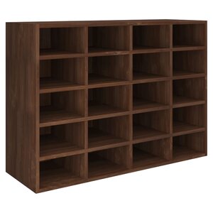 vidaXL Étagère à chaussures Bois ingénierie 92x30x67 5 cm Chêne marron