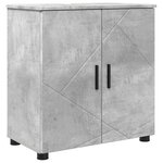 vidaXL Ensemble de mobilier de salle de bain 4 Pièces Gris béton