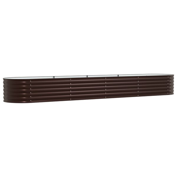 Jardinière surélevée vidaXL Marron 400x80x44 cm en Acier Galvanisé