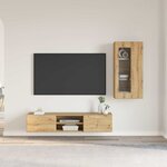 vidaXL Ensemble meuble TV FLORIN Chêne artisanal Bois d'ingénierie