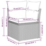 vidaXL Salon de jardin avec coussins 6 Pièces beige résine tressée