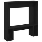 VidaXL Cadre de cheminée chêne noir 81x18x82 cm bois d'ingénierie