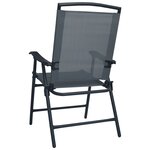 vidaXL Chaises de jardin pliables lot de 2 Textilène Gris