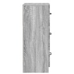 vidaXL Armoire à tiroirs Sonoma gris 33 x 34 5 x 87 cm