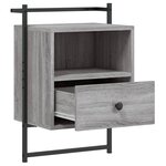 vidaXL Table de chevet murale 2 Pièces sonoma gris 40x30x61 cm