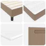 vidaXL Lit à ressorts avec matelas Cappuccino  100 x 200 cm  simili cuir