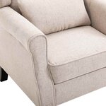vidaXL Fauteuil beige tissu