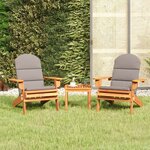 vidaXL Ensemble de salon de jardin Adirondack 3 Pièces bois acacia solide
