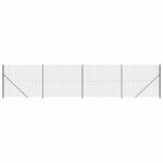 vidaXL Clôture en treillis métallique avec bride anthracite 1 6x10 m
