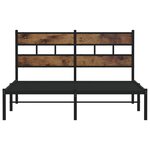 vidaXL Cadre de lit en métal sans matelas chêne fumé 140x200 cm