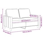 vidaXL Canapé à 2 places Gris clair 120 cm Tissu