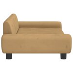 vidaXL Canapé pour enfants marron 100x54x33 cm velours