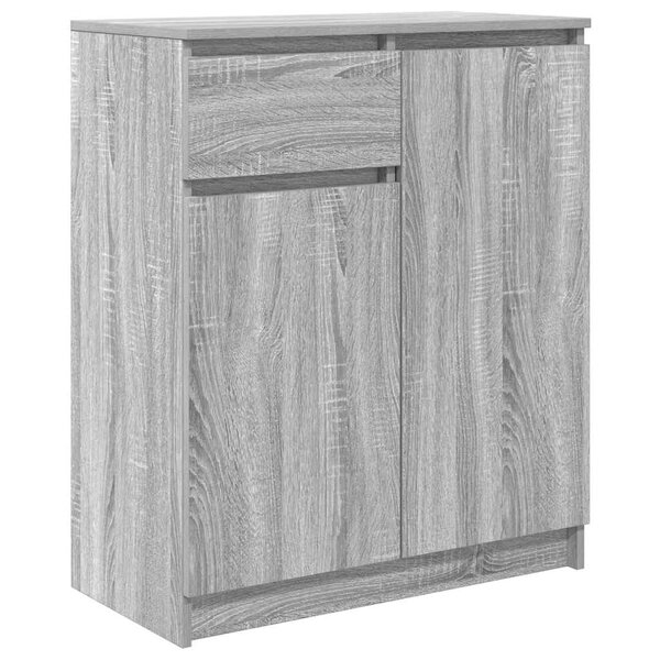 vidaXL Buffet avec tiroir sonoma gris 71x35x84 cm bois d'ingénierie