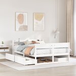 vidaXL Cadre de lit sans matelas blanc 120x200 cm bois de pin massif