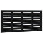 vidaXL Tête de lit murale Noir 126x3x63 cm Bois massif de pin