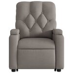 vidaXL Fauteuil inclinable taupe tissu