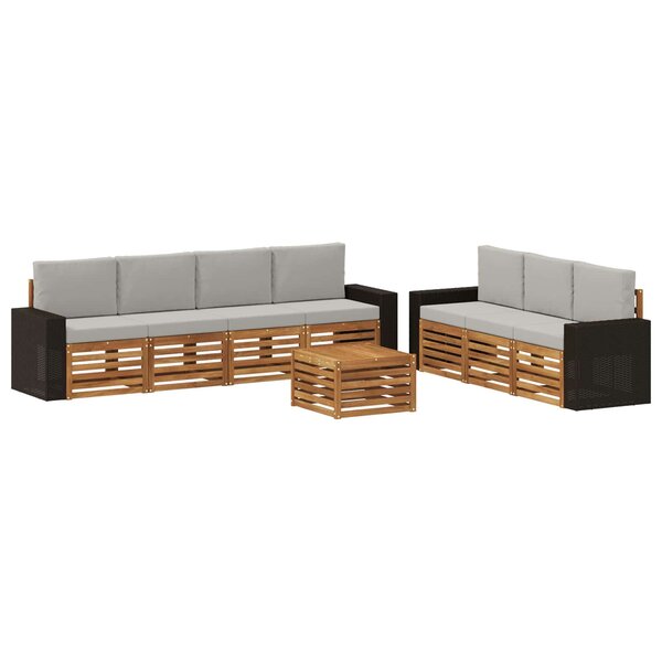 vidaXL Ensembles de canapés 8 pc Bois d'Acacia Massif