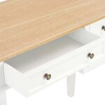 Bureau table meuble travail informatique bois blanc 109 5 cm 0502114