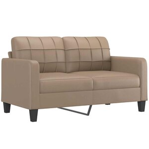 vidaXL Canapé à 2 places Cappuccino 140 cm Similicuir