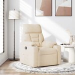vidaXL Fauteuil inclinable beige tissu microfibre