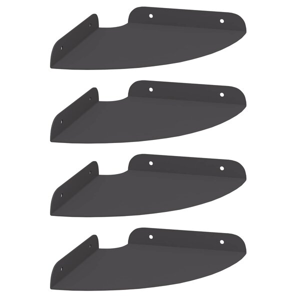 vidaXL Étagère Flottante d'Angle 4 pc Noir 18 x 18 x 2 cm