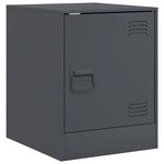 vidaXL Table de chevet anthracite 34 5x39x44 cm acier