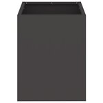 vidaXL Cache-pot de jardin Noir 32 x 32 x 40 cm Acier laminé à froid