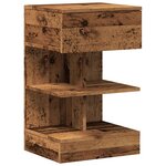 vidaXL Table de chevet vieux bois 40x35x65 cm bois d'ingénierie